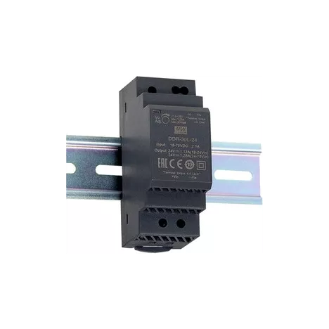 

Преобразователь DC/DC Mean Well DDR-30G-5, 30Вт, вход 9-36В,выход 5В/6А, черный (DDR-30G-5 MW), DDR-30G-5