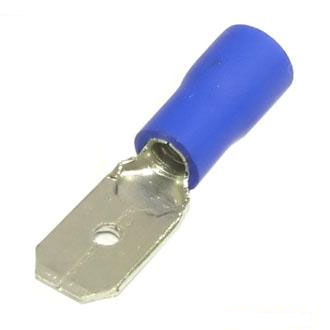 Наконечник КНИ клемма ножевая, 1.5 мм²/2.5 мм², под опрессовку, изолированный, синий, 100 шт., Netko Optima (MDD 2-250)