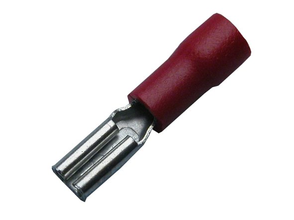 Наконечник КПИ клемма плоская, 0.5 мм²/1.5 мм², под опрессовку, изолированный, красный, 100 шт., Netko Optima (FDD 1.25-110(8))