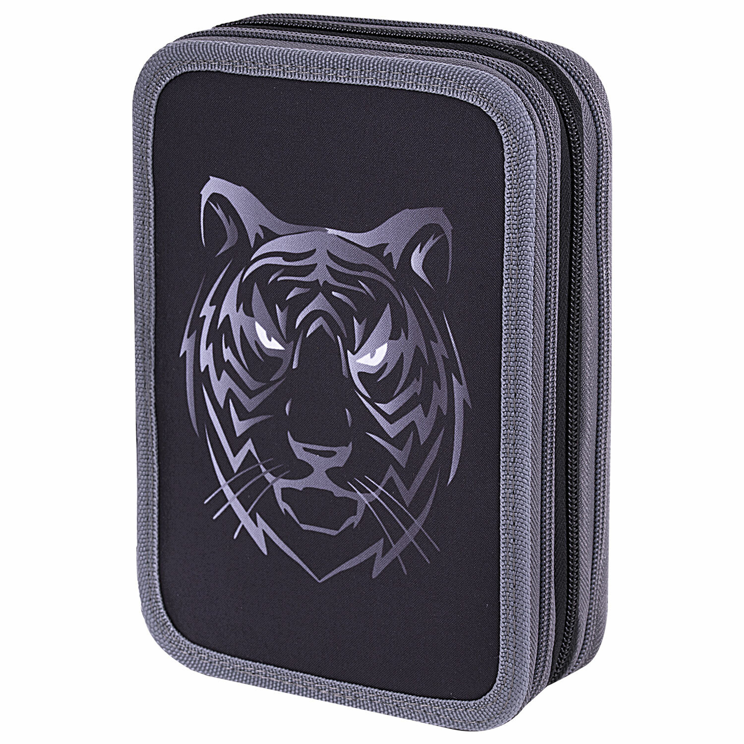 

Пенал Brauberg PREMIUM TRIPLE DECKER Tiger, 3 отделения, черный (271551), Tiger