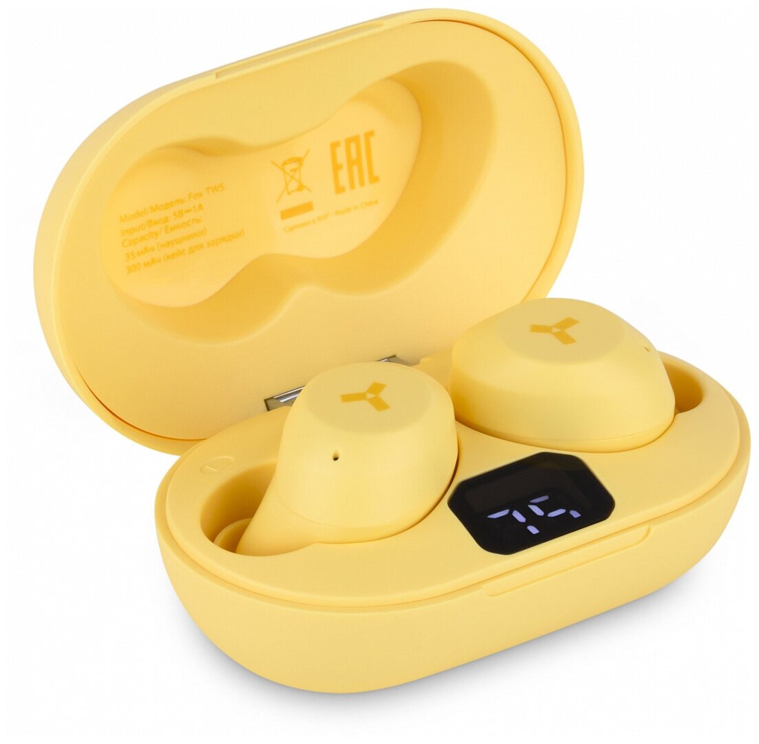 

Наушники TWS Accesstyle Fox, желтый (Fox TWS Yellow), Fox