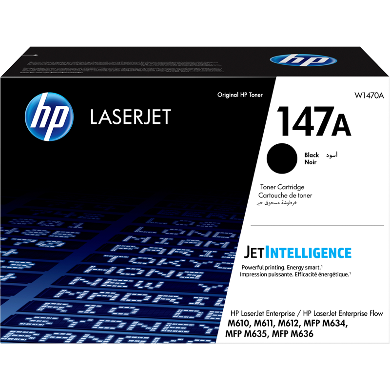 

Картридж лазерный HP 147A/W1470A, черный, 10500 страниц, оригинальный для HP LJ Enterprise M611DN/M612DN, 147A