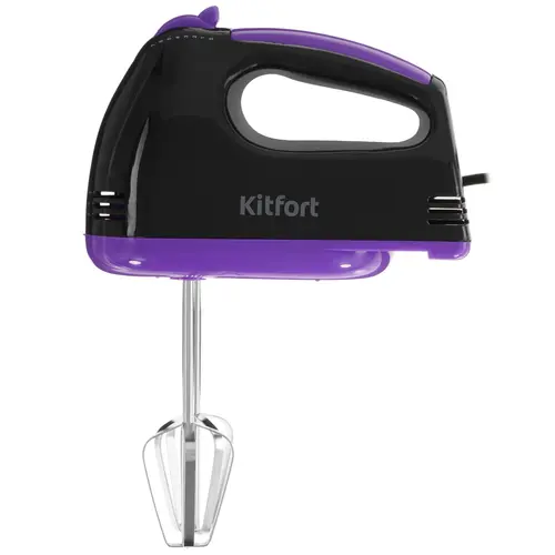 Миксер ручной Kitfort КТ-3404 100 Вт, черный/фиолетовый (КТ-3404), цвет черный/фиолетовый