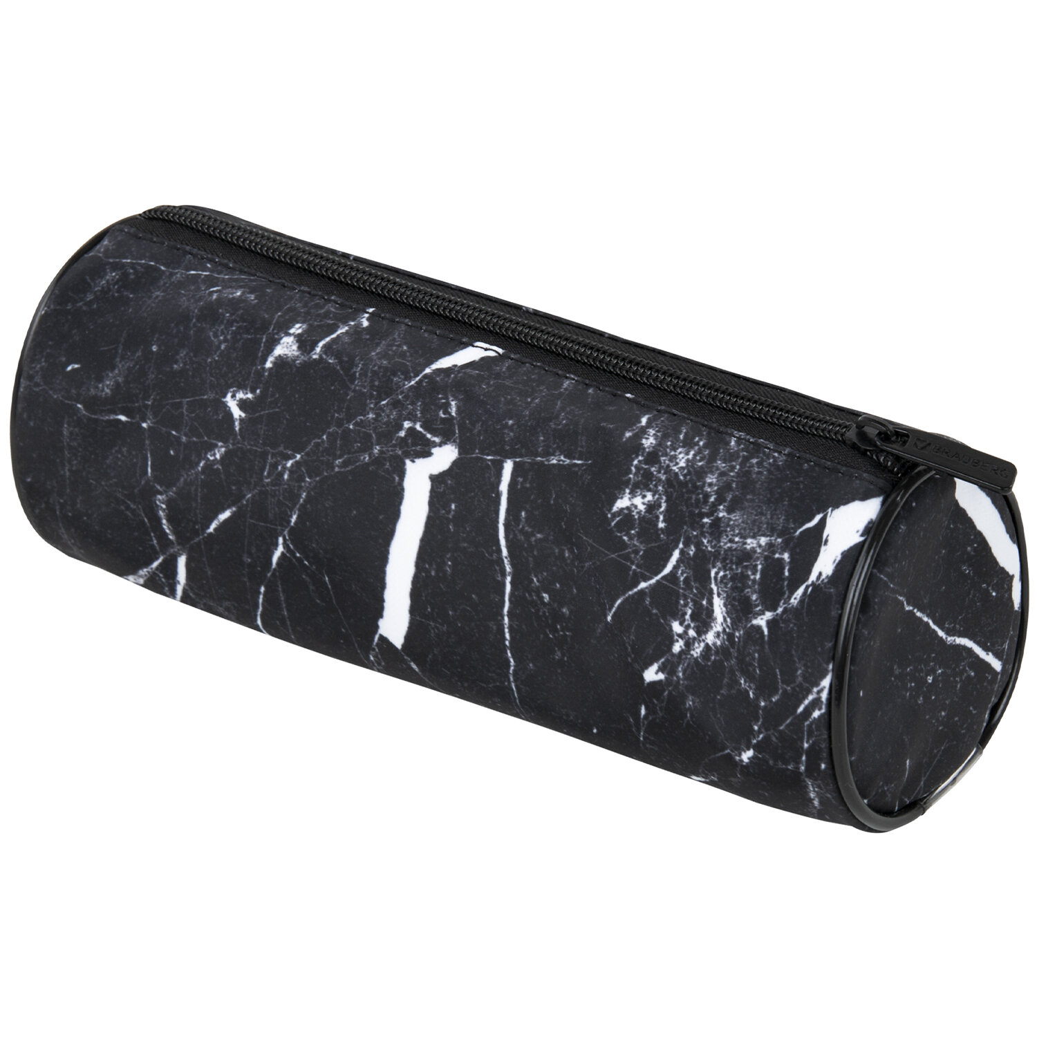 

Пенал-тубус Brauberg Soft Touch Black marble, 1 отделение, черный (271569), Black marble