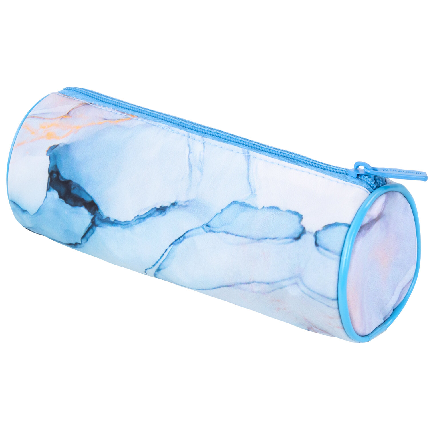 

Пенал-тубус Brauberg Soft Touch Blue marble, 1 отделение, голубой (271570), Blue marble