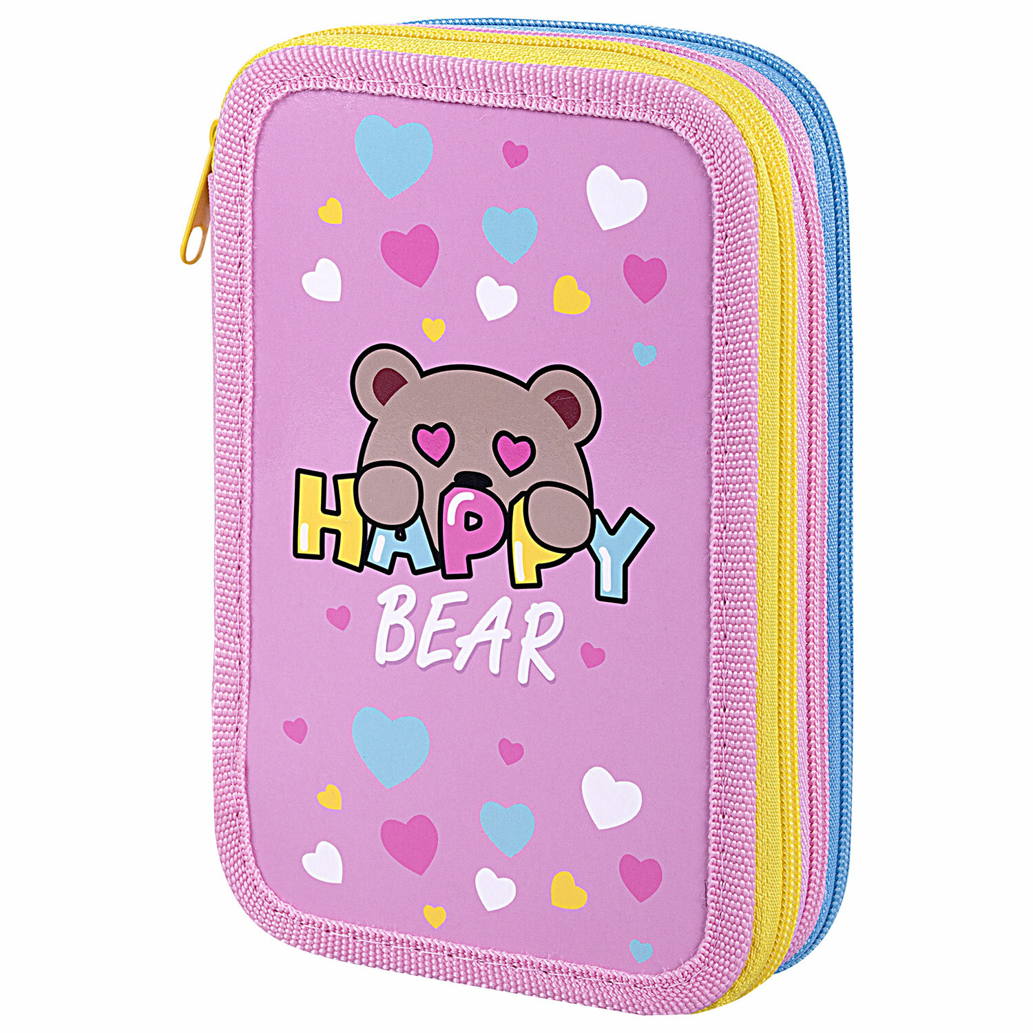 

Пенал ПИФАГОР TRIPLET Bear Hugs, 3 отделения, персиковый (271544), Bear Hugs