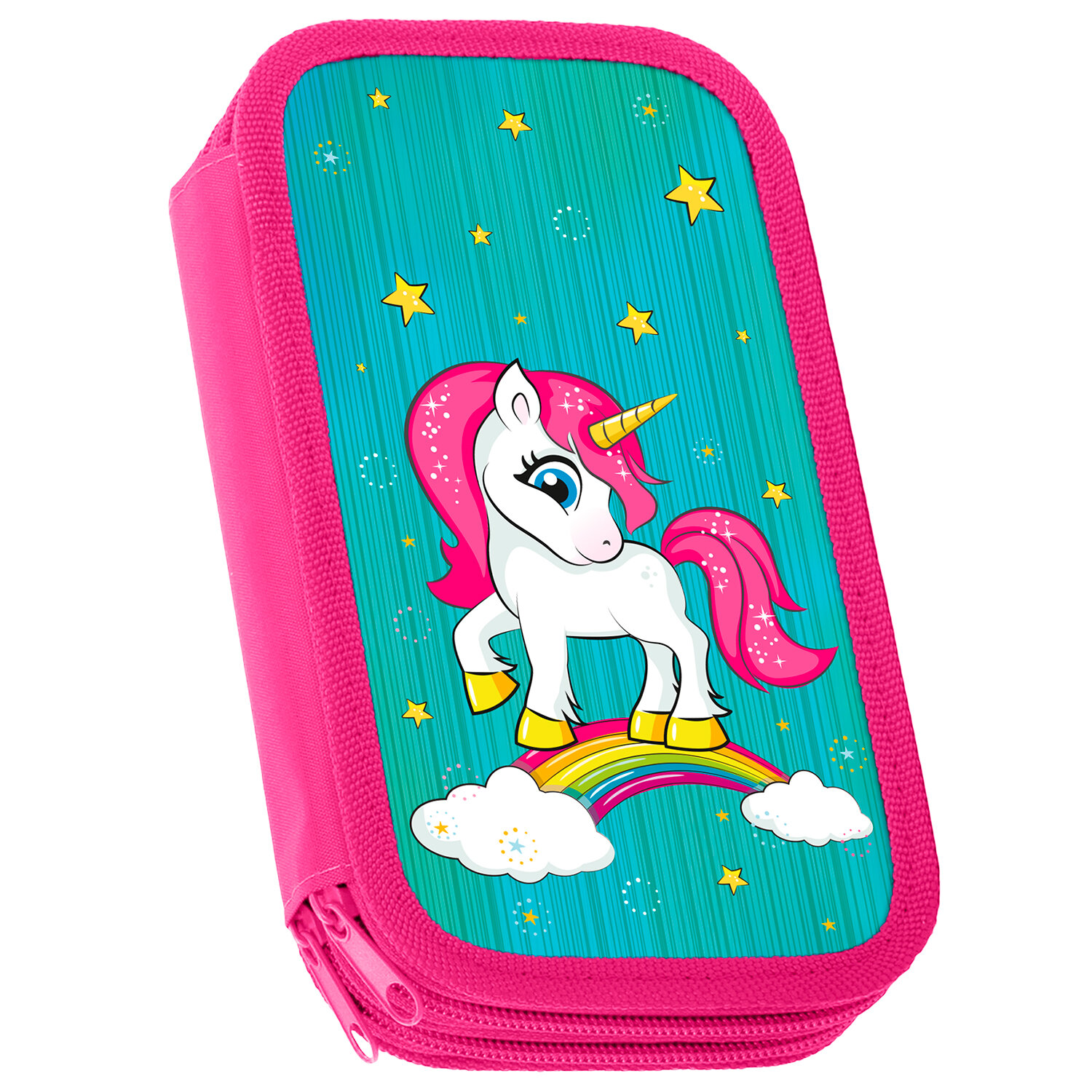 

Пенал ЮНЛАНДИЯ EFFECT Neon unicorn, 2 отделения, бирюзовый (270172), Neon unicorn