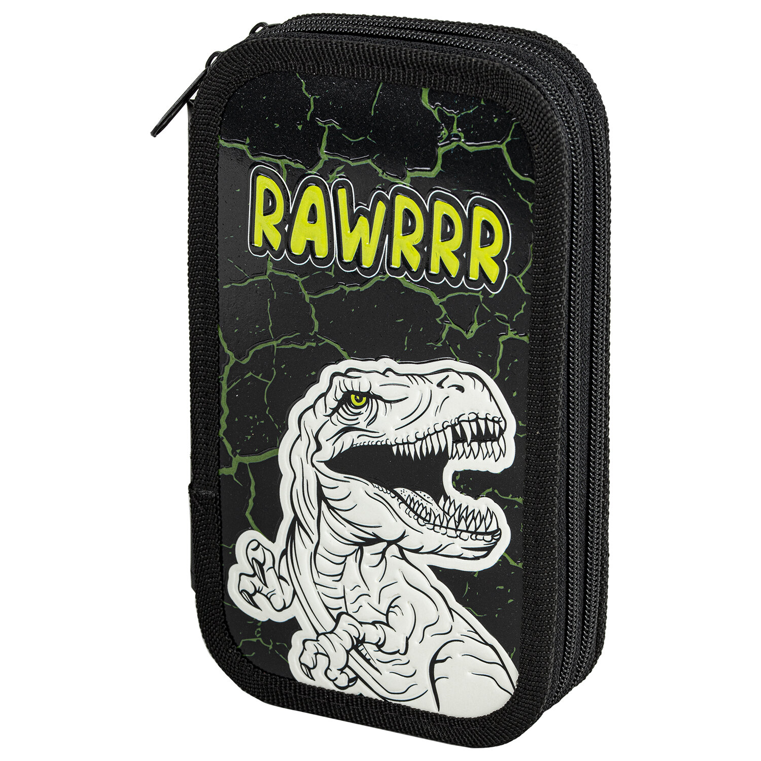 

Пенал ЮНЛАНДИЯ EFFECT RAWR, 2 отделения, черный (271538), RAWR