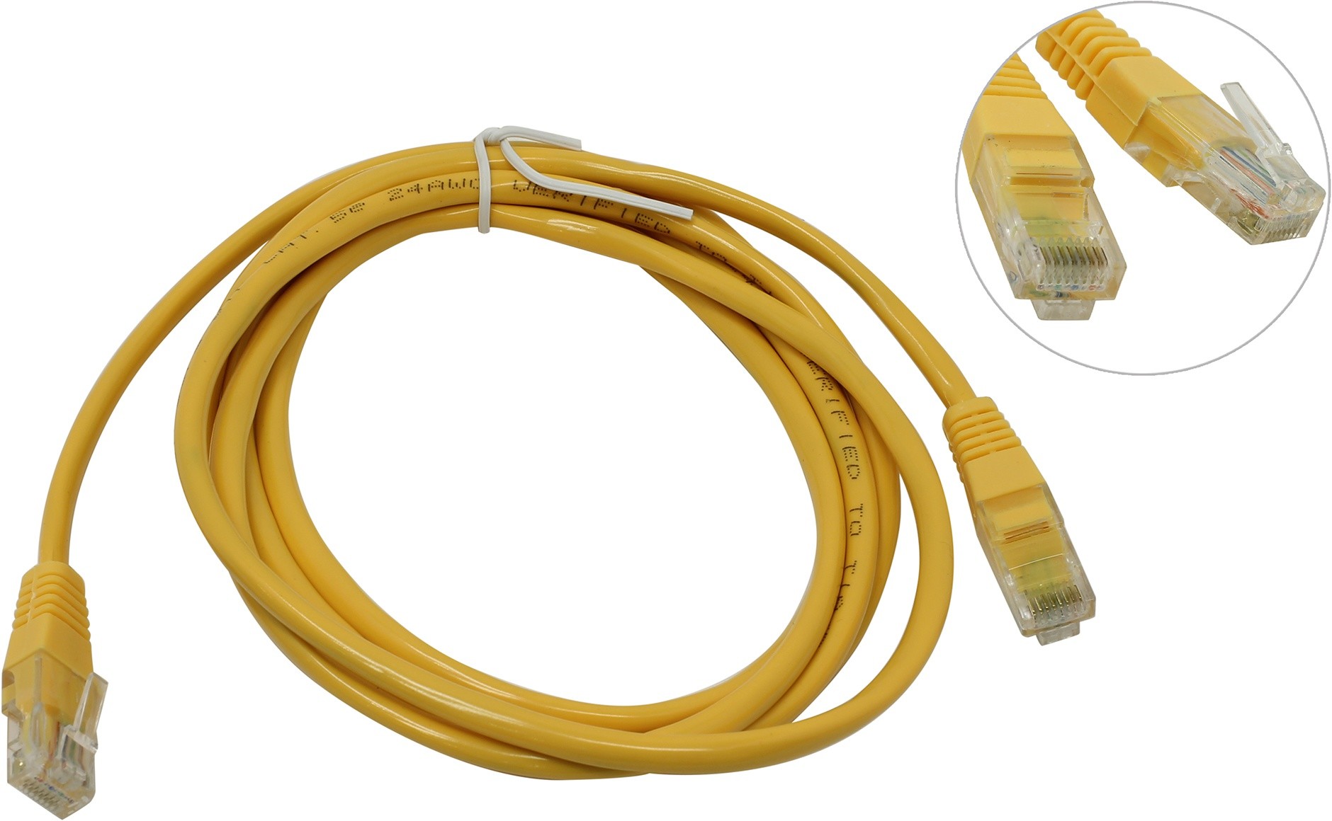 

Патч-корд UTP кат.5e, 2 м, RJ45-RJ45, желтый, Exegate