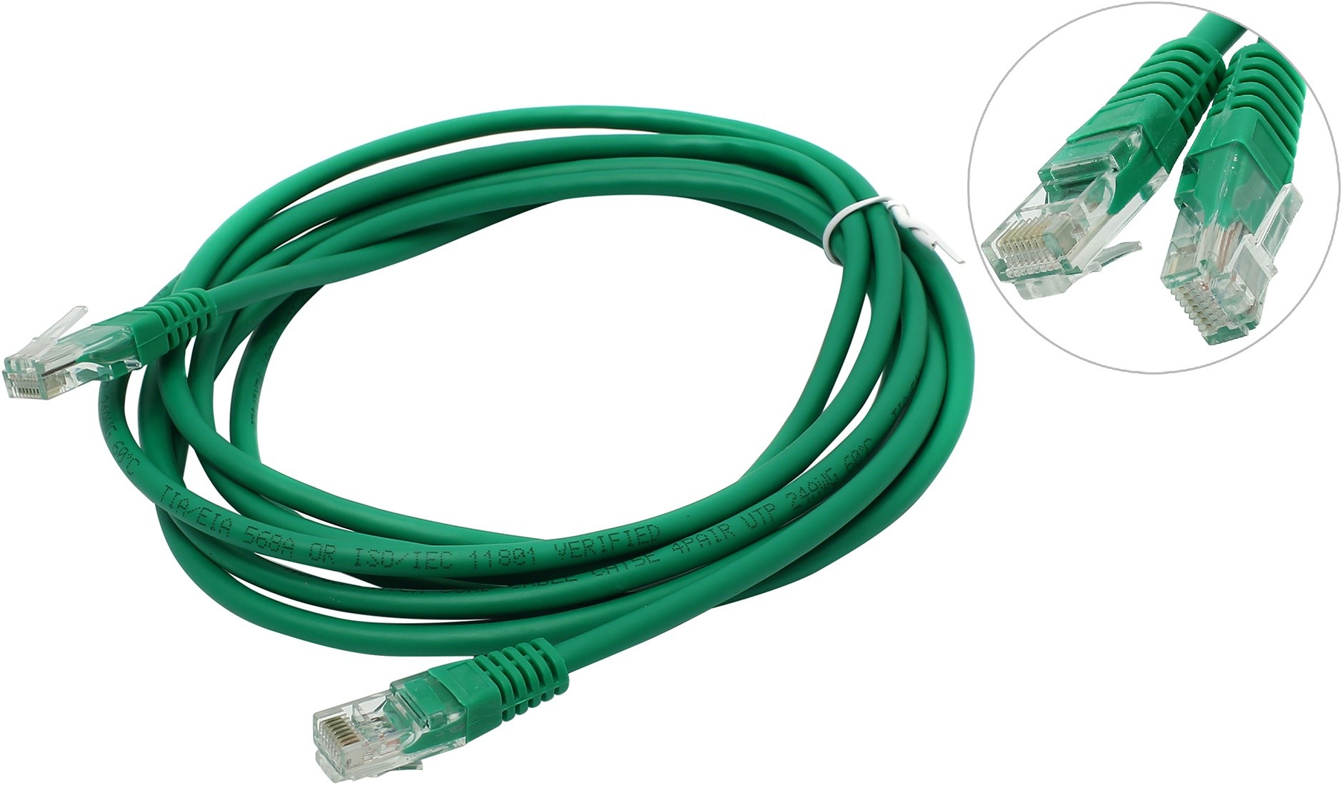 

Патч-корд UTP кат.5e, 3 м, RJ45-RJ45, зеленый, Exegate