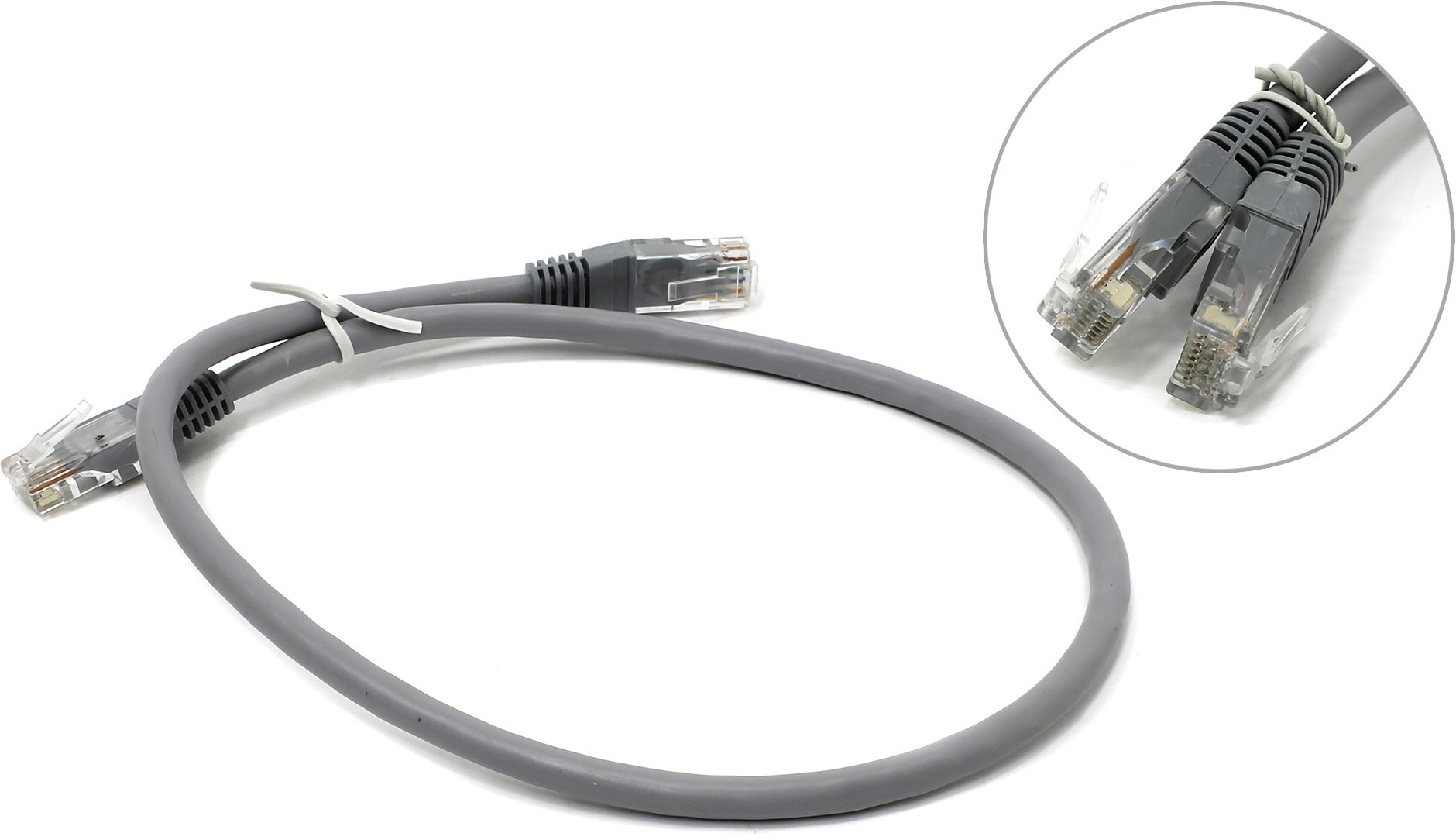 

Патч-корд UTP кат.6, 50 см, RJ45-RJ45, серый, VCOM
