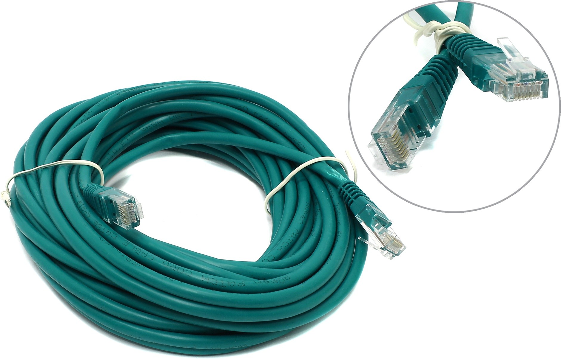 

Патч-корд UTP кат.5e, 10 м, RJ45-RJ45, зеленый, TELECOM