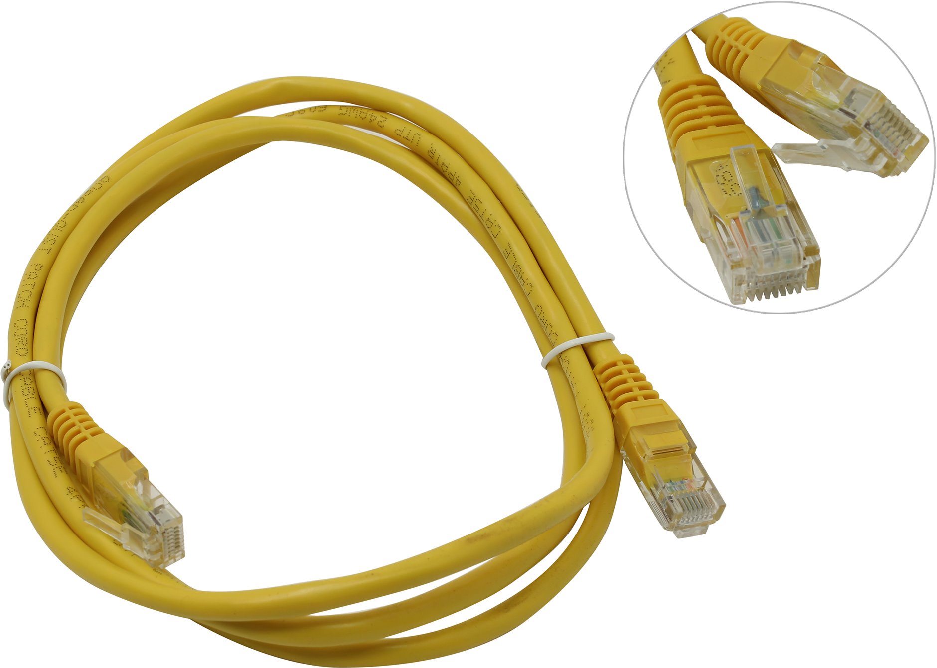 Патч-корд UTP кат.5e, 1.5 м, RJ45-RJ45, желтый, Aopen