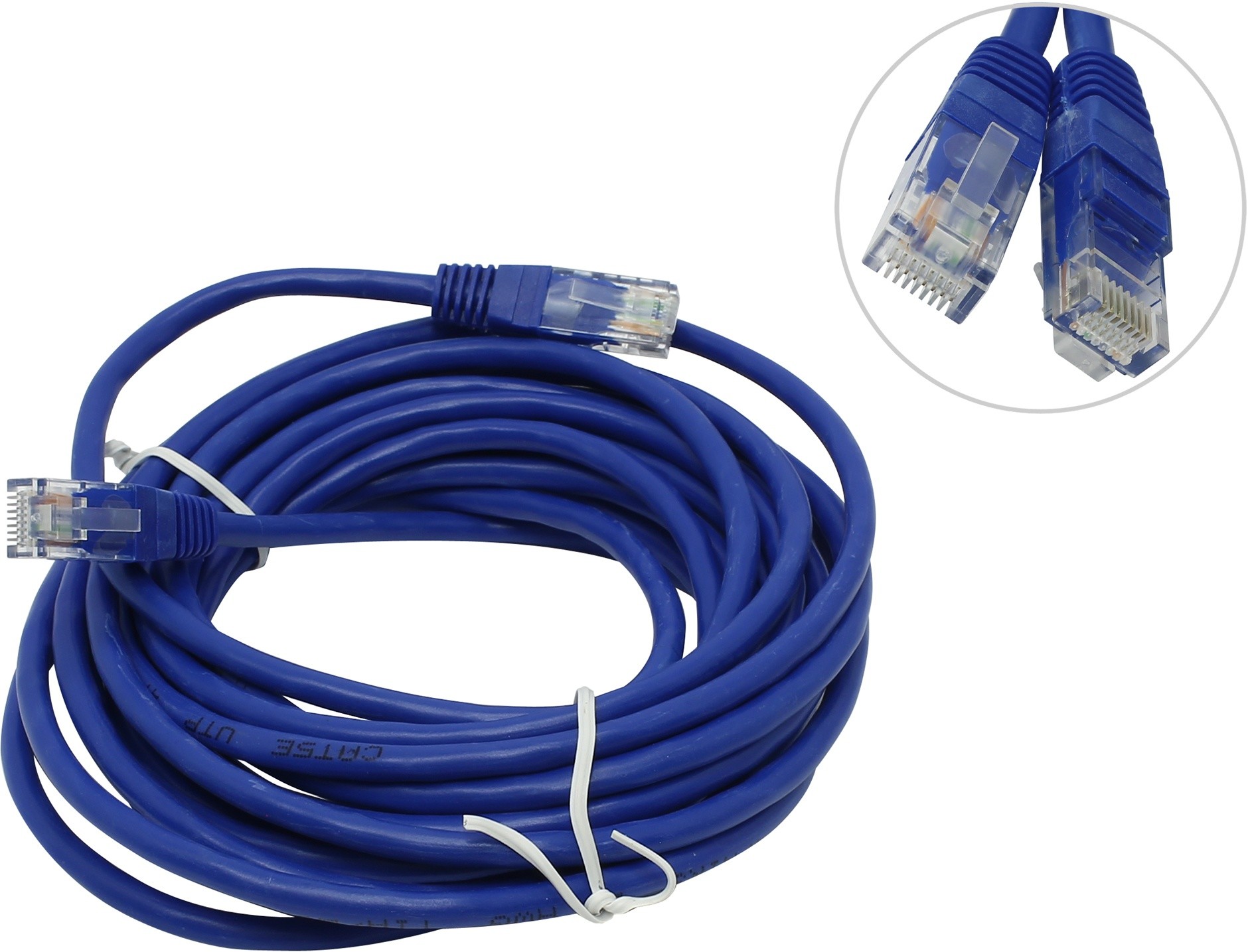 

Патч-корд UTP кат.5e, 5 м, RJ45-RJ45, синий, TELECOM