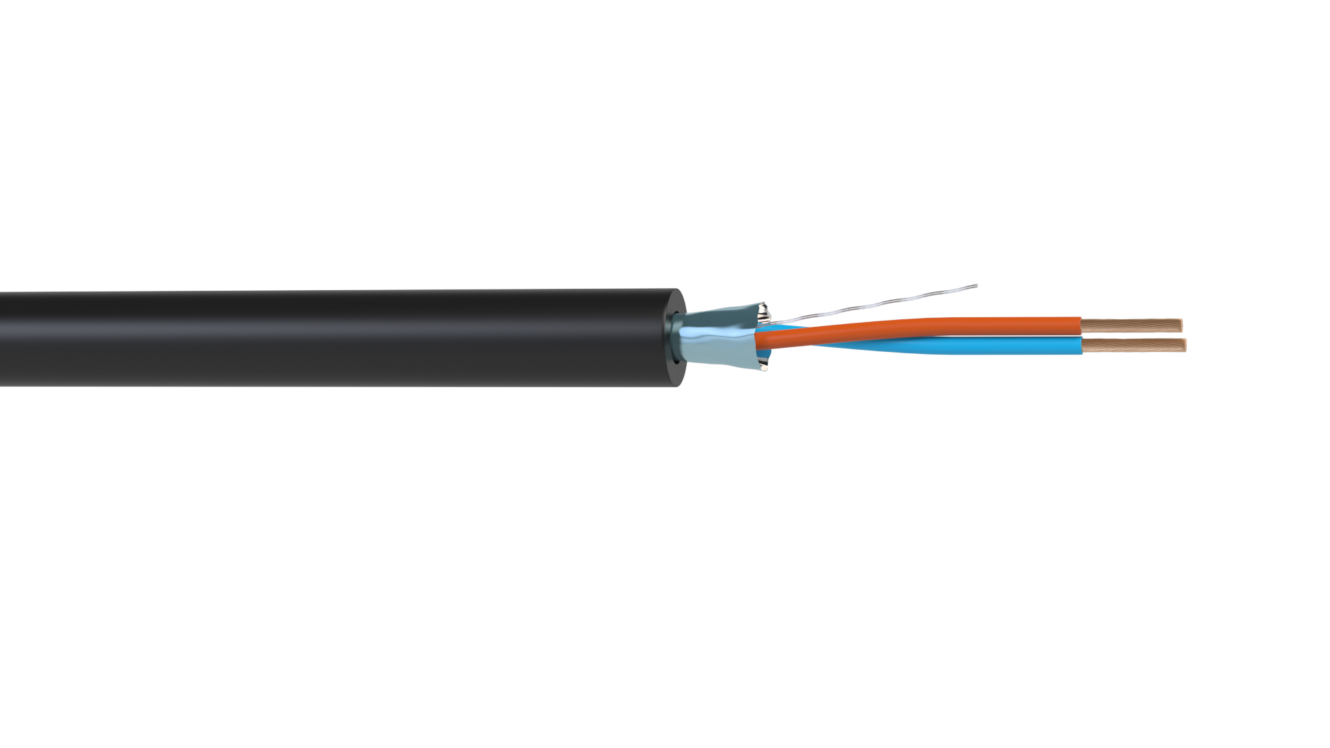 Кабель балансный микрофонный Wize WMC20100P, 2x0.5 мм², 20 AWG, экран, медь, 100 м, черный (WMC20100P)