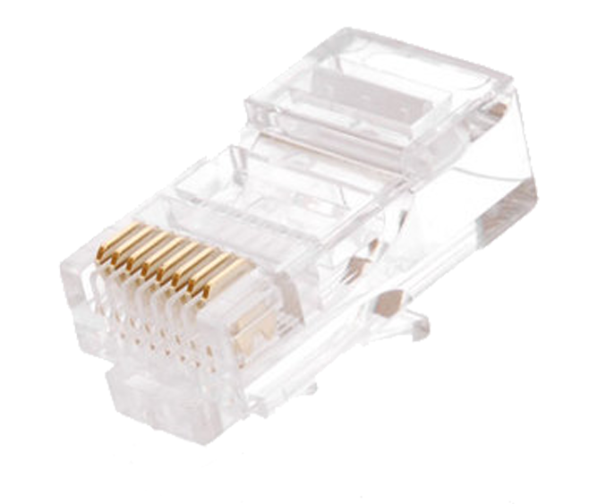 Коннектор RJ-45 8P8C NETLAN EC-UP8P8C-5E-003-TR-100, 100 шт