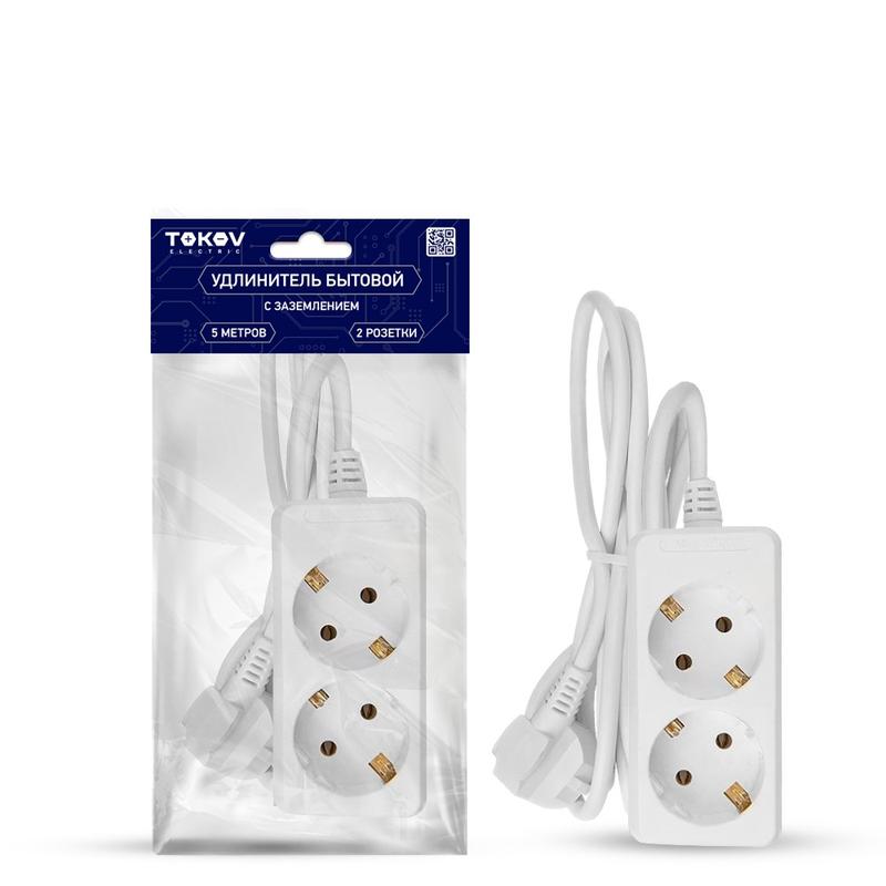 

Удлинитель TOKOV ELECTRIC, 2-розетки, 5 м, белый (TKE-C01-BU2-5-1-Z)
