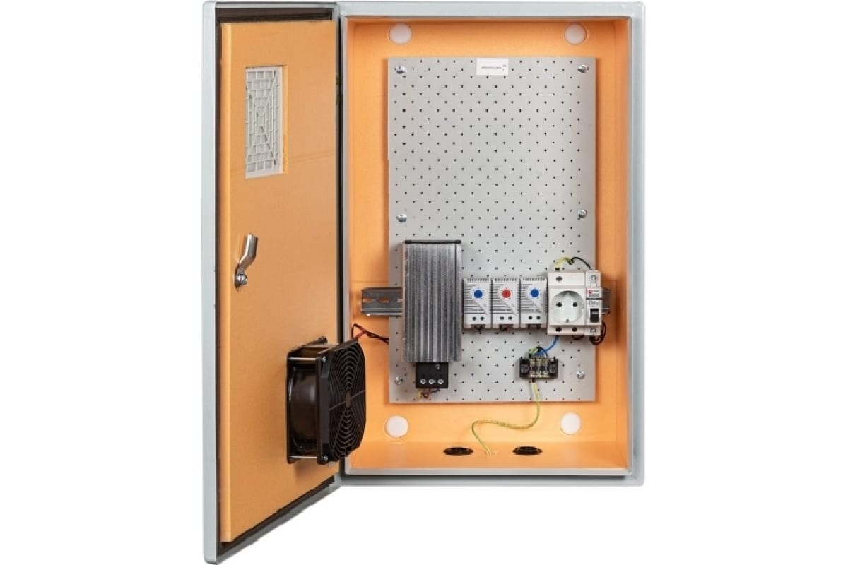 Шкаф климатический настенный 360x190 мм, металл, серый, в сборе, Телеком-Мастер (МАСТЕР 3 УТПВ-А)
