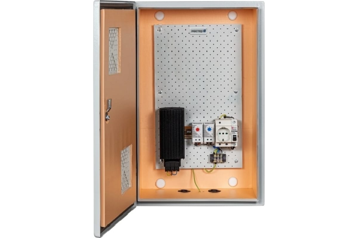 Шкаф климатический настенный 360x190 мм, металл, серый, в сборе, Телеком-Мастер (МАСТЕР 3 УТПВ-П)