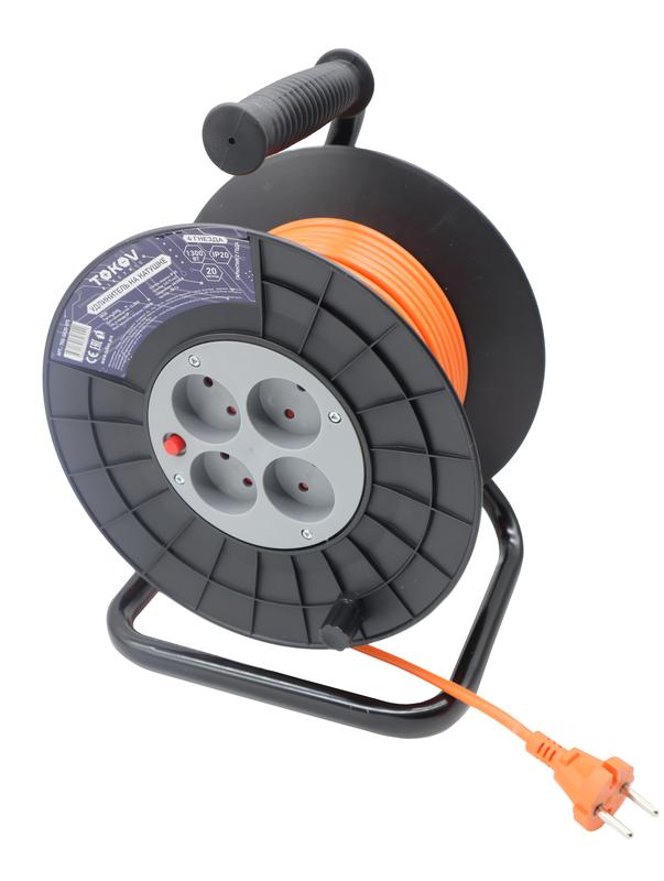 

Удлинитель на катушке TOKOV ELECTRIC, 4-розетки, 20 м, черный/оранжевый (TKE-SK20-075)