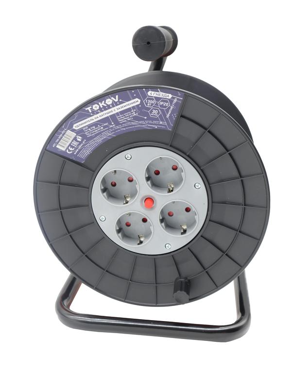 

Удлинитель на катушке TOKOV ELECTRIC, 4-розетки, 30 м, черный/оранжевый (TKE-SK30-075-Z)