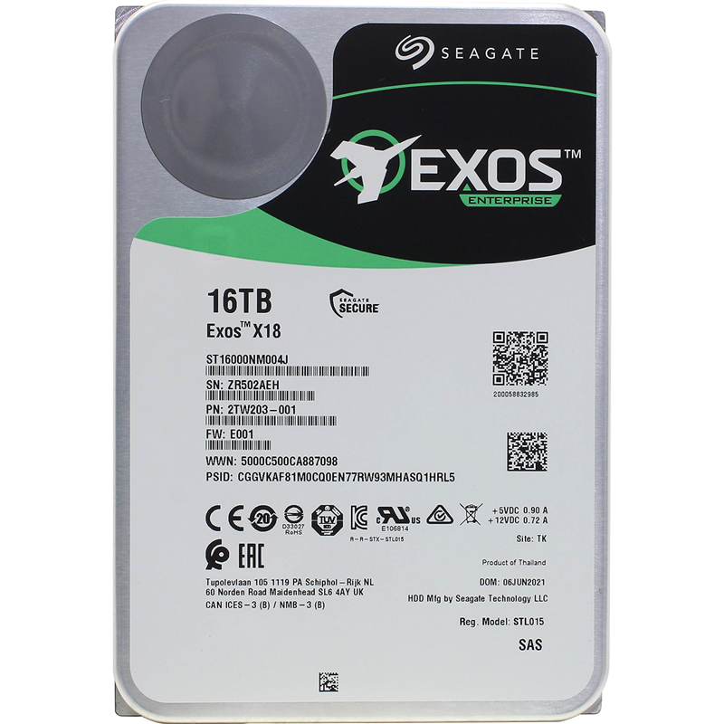 Жесткий диск (HDD) Seagate 16Tb, 3.5", 7.2K, SAS 12Gb/s