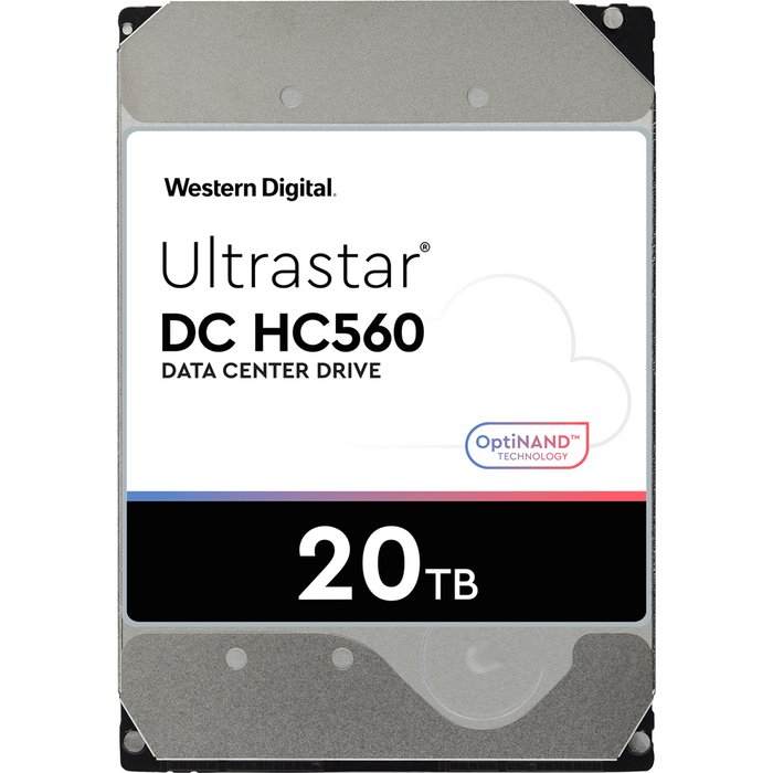 

Жесткий диск (HDD) Western Digital 20Tb Ultrastar DC HC560, 3.5", 7.2K, 512Mb, 4Kn/512e, SATA3 (WUH722020ALE6L4)