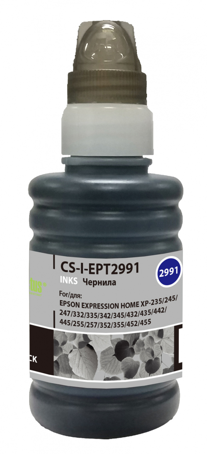 

Чернила Cactus CS-I-EPT2991, 100 мл, черный, совместимые для Epson Expresion Home XP-235/332/335/432/435, CS-I-EPT2991