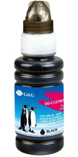 

Чернила G&G C13T00S14A, 70 мл, черный, совместимые для Epson L1110, L3151, L3100, L3101, L3110, L3150 (GG-C13T00S14A), C13T00S14A