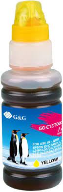 

Чернила G&G C13T00S44A, 70 мл, желтый, совместимые для Epson L1110, L3151, L3100, L3101, L3110, L3150 (GG-C13T00S44A), C13T00S44A