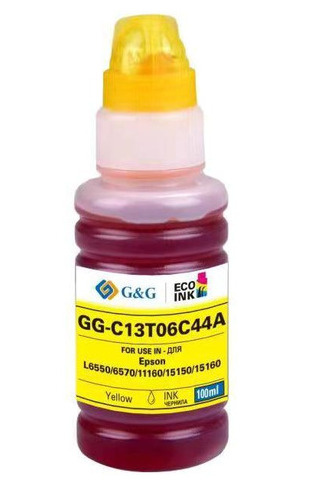 

Чернила G&G GG-C13T06C44A, 70 мл, желтый, совместимые для Epson L6550/6570/11160/15150/15160 (GG-C13T06C44A), GG-C13T06C44A