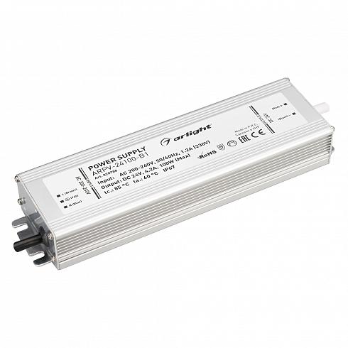 

Блок питания Arlight ARPV ARPV-24100-B1 100 Вт для светодиодных изделий, влагозащищенный IP67, серебристый (028788), ARPV-24100-B1