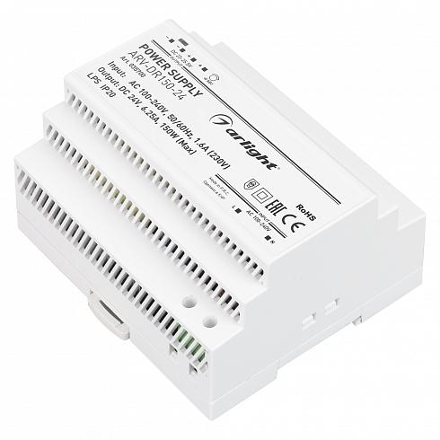 

Блок питания Arlight ARV ARV-DR150-24 150 Вт для светодиодных изделий, 6.25А, белый (035700), ARV-DR150-24