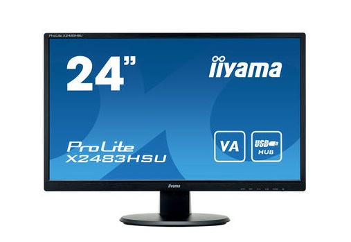 

Монитор 23.8" Iiyama ProLite X2483HSU-B5 VA, 1920x1080 (16:9), 250кд/м2, 4 мс, 178°/178°, HDMI, DisplayPort, USB-Hub, черный (X2483HSU-B5), X2483HSU-B5