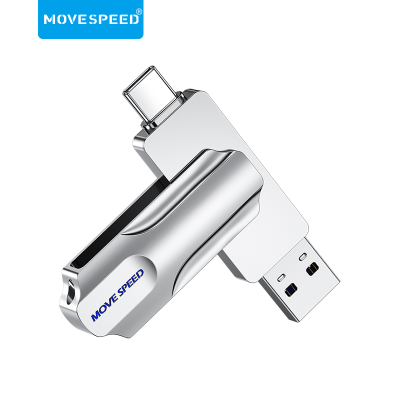 

Флешка 64Gb USB 3.0/USB Type-C Move Speed YSULDP, серебристый (YSULDP-64G3S)