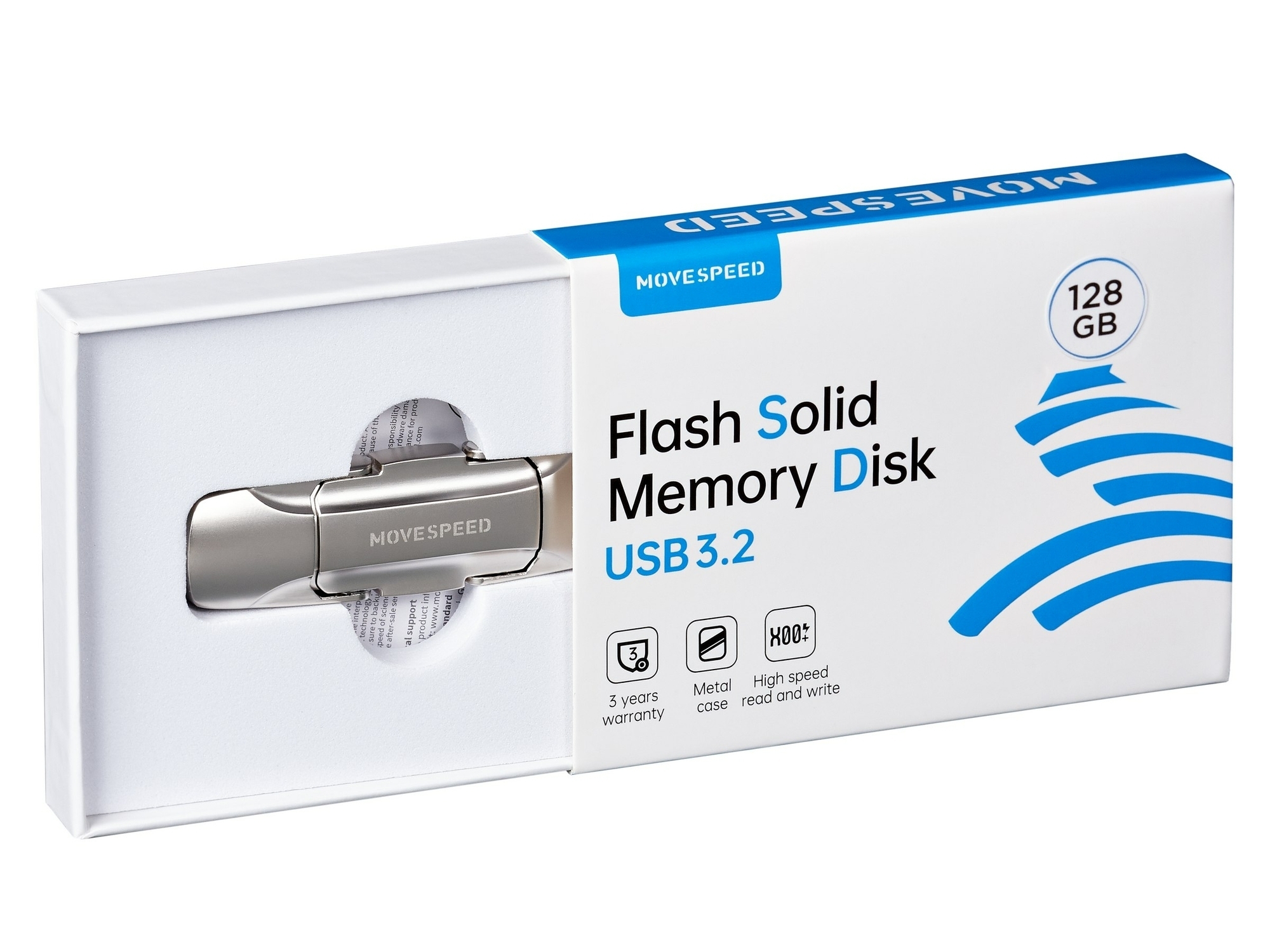 Флешка 128Gb USB 3.2/Type-C Move Speed YSUYV, серебристый (YSUYV-128GSN)