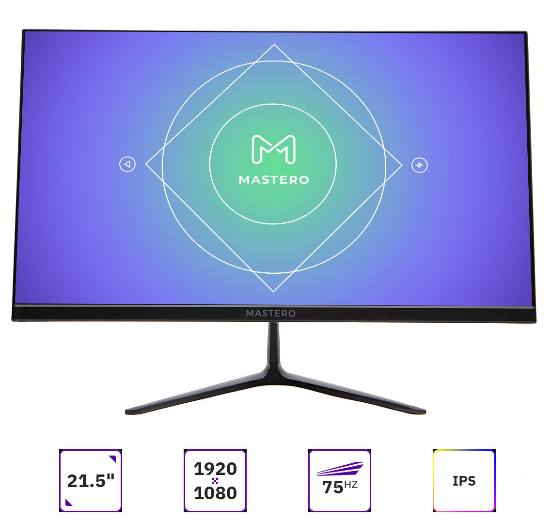 Монитор 21.5" Mastero Base E2222H черный
