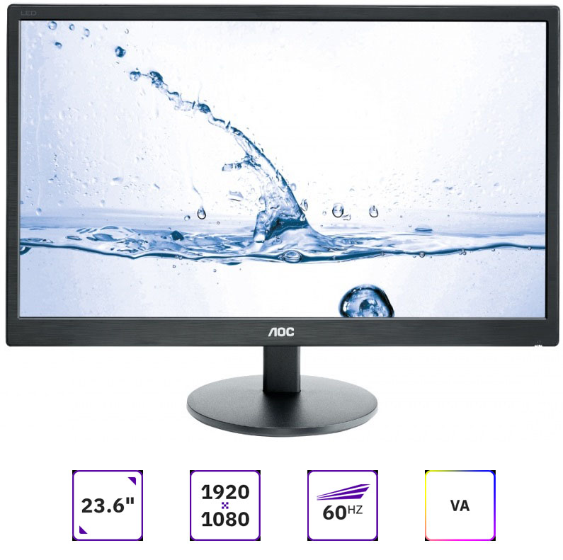 Монитор 23.6" AOC M2470SWH черный