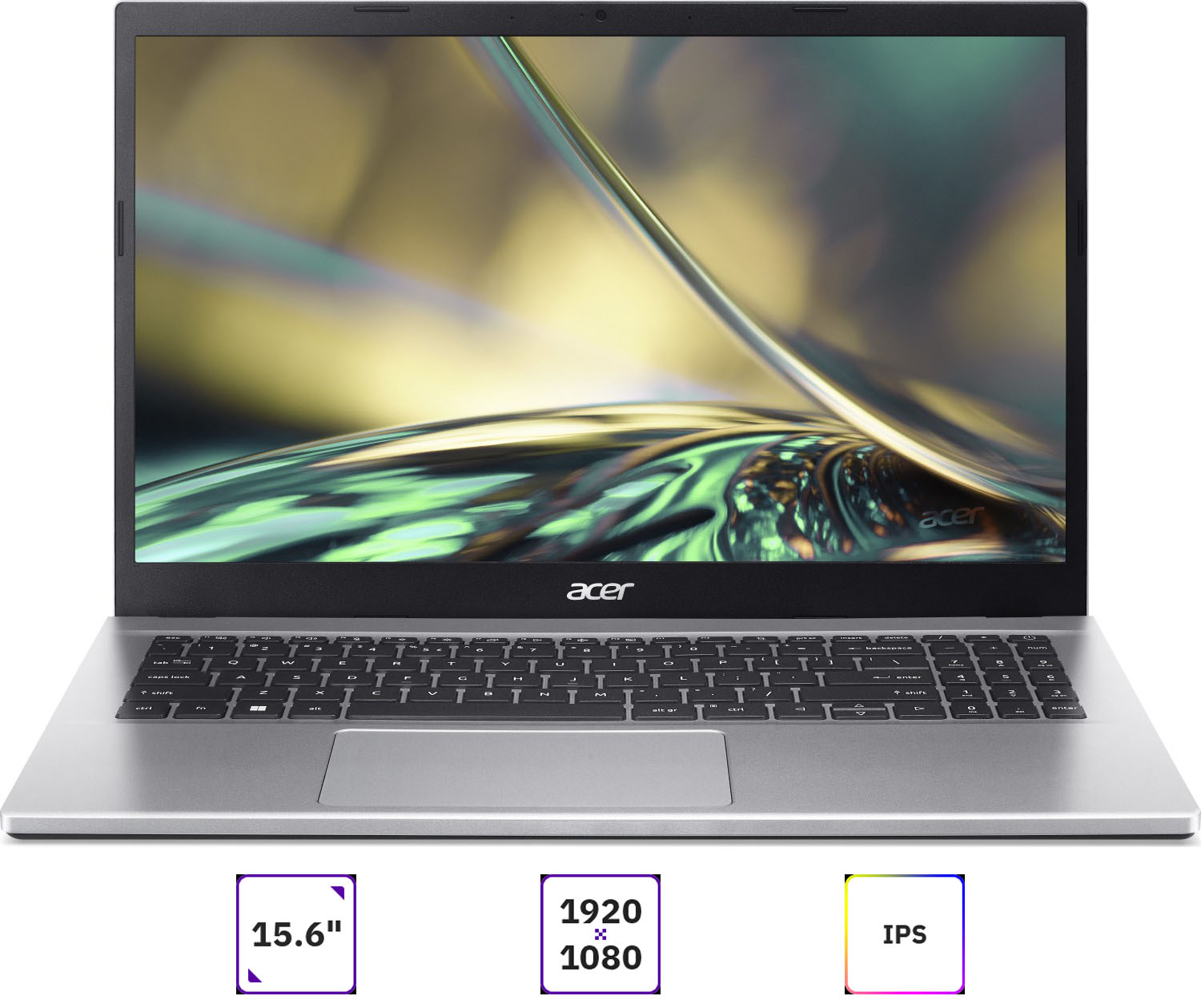 

Ноутбук Acer Aspire 3 A315-59-32E7 15.6" IPS 1920x1080, Intel Core i3 1215U 1.2 ГГц, 8Gb RAM, 256Gb SSD, без OC, серебристый (NX.K6SER.008), A315-59-32E7