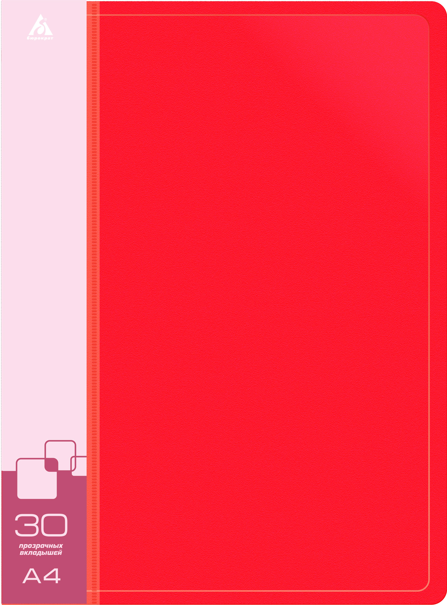 

Папка БЮРОКРАТ пластик, красный (-BPV30RED)