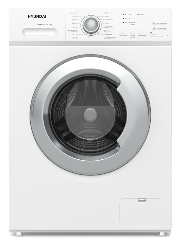 

Стиральная машина Hyundai, 6 кг, 1000 об/мин, белый (WMA6004)