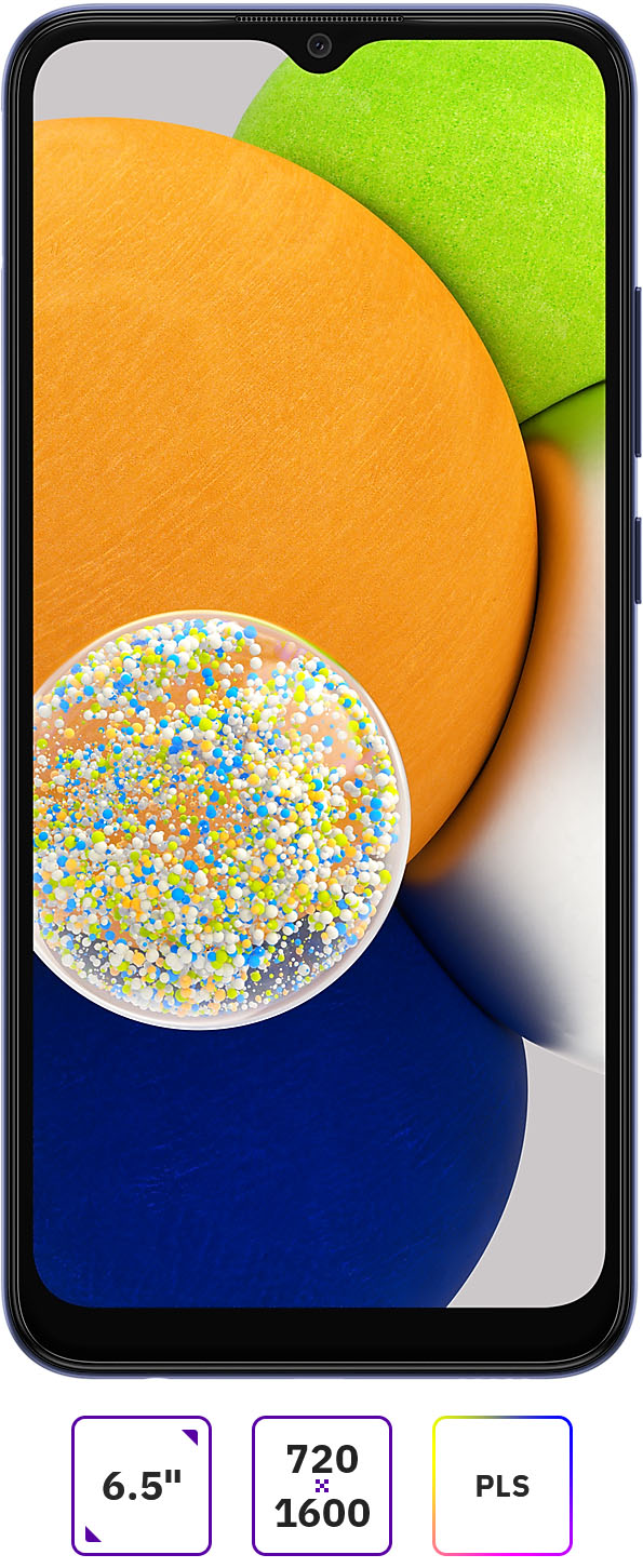 Смартфон Samsung Galaxy A03 3Gb/32Gb Android синий (SM-A035FZBDMEB)