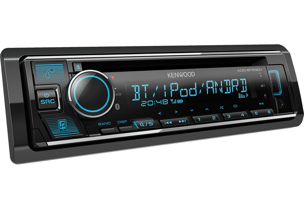 Автомагнитола KENWOOD, 1 DIN, 4x4x50Вт, черный