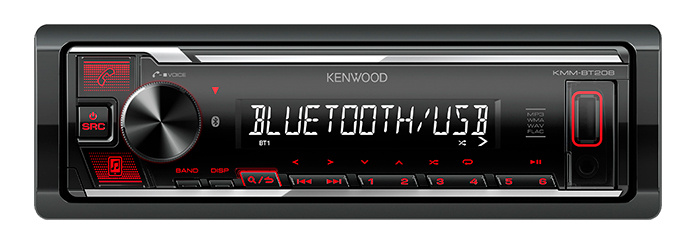 Автомагнитола KENWOOD, 1 DIN, 4x4x50Вт, черный