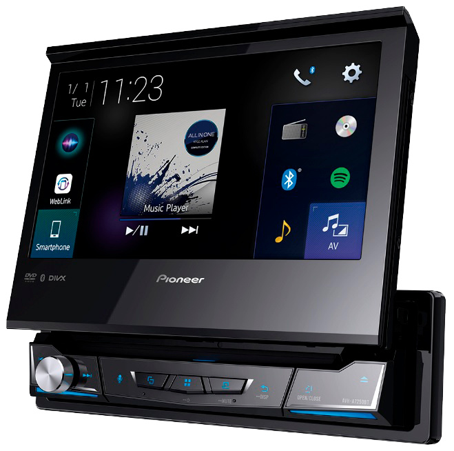 Автомагнитола Pioneer, 1 DIN, 4x4x50Вт, черный