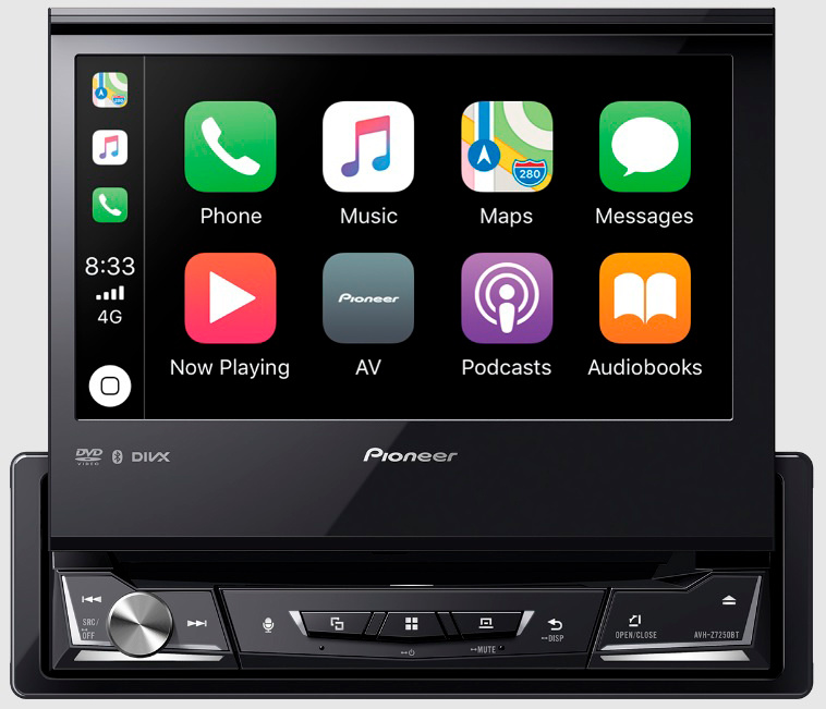 

Автомагнитола Pioneer, 4x4x50Вт, USB, Bluetooth, черный (AVH-Z7250BT)