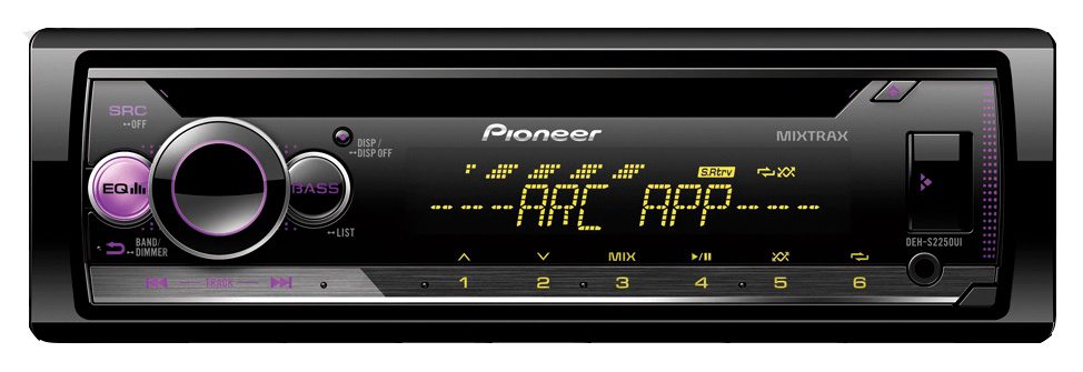 Автомагнитола Pioneer, 1 DIN, 4x4x50Вт, черный