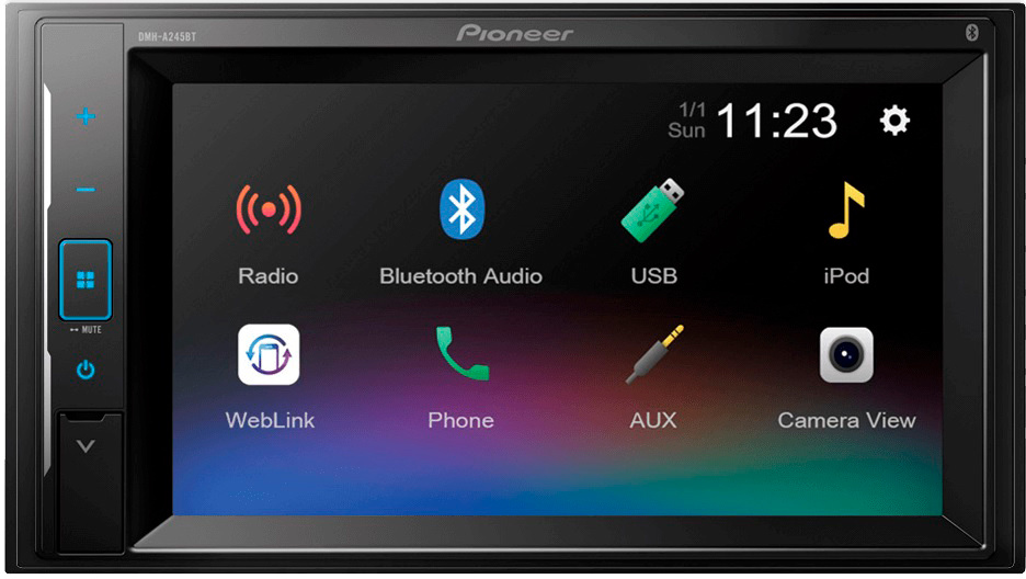 Автомагнитола Pioneer, 2 DIN, 4x4x50Вт, черный