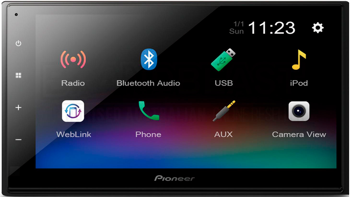 Автомагнитола Pioneer, 2 DIN, 4x4x50Вт, черный