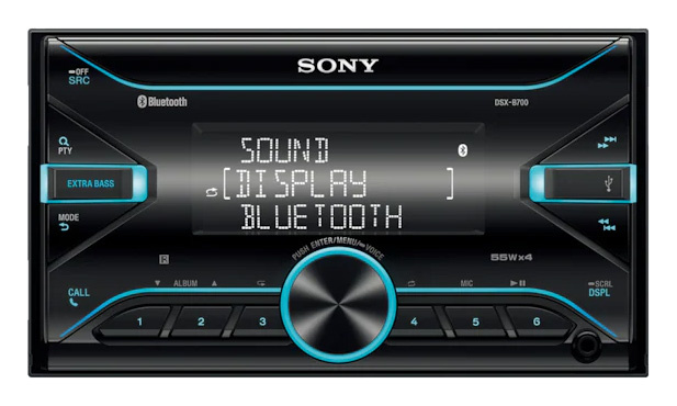 

Автомагнитола Sony, 2 DIN, 4x55 Вт, Bluetooth, черный (DSX-B700)